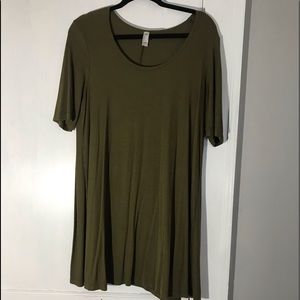 American Apparel olive green T-shirt dress